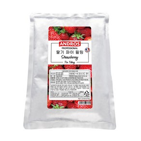 앤드로스 딸기 파이 필링1Kg 과일 쨈 와플 아이스크림 토핑 카페 음료, 1kg, 1개