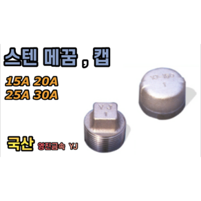 스텐 나사 메꿈 캡 국산 15A 20A 25A 30A, 스텐 메꿈 15A, 1개