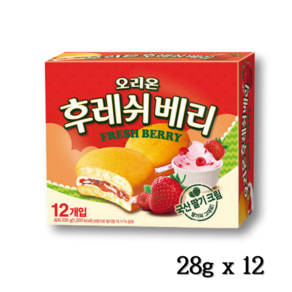 오리온 후레쉬베리 딸기 대용량, 28g, 12개