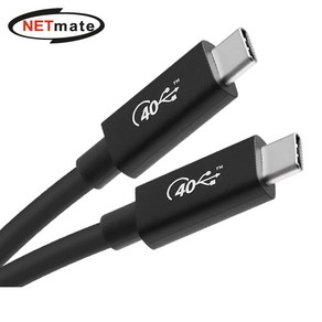 강원전자 넷메이트 NM-UC401B USB4 40Gbps 케이블 1m (블랙/USB-IF 인증), 상세페이지 참조