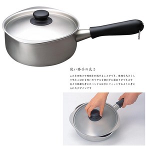 Soi Yanagi 소리야나기 Japanese-made saucepan 18cm 22cm/일본 정품 무광 스텐 편수 냄비/인덕션 사용가능/고품질, 1개