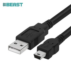 샵비스트 미니5핀 USB2.0케이블, 2m, 1개