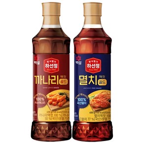 (상온)cj제일제당(주) 하선정까나리액젓400gx1개+하선정멸치액젓400gx1개 액젓, 400g, 1세트