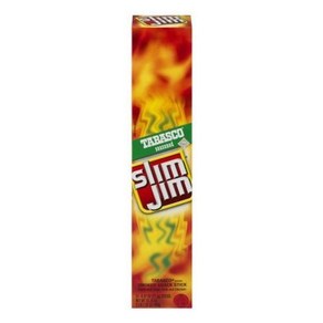 Slim Jim Giant Tabasco Spiced Stick 24 Count (JERKYS) 슬림 짐 자이언트 타바스코 스파이스 스틱 24개 (저키), 1개, 659g