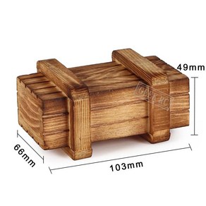 자동차 스케일 장식 나무 팔레트 상자 미니 축, 1개, 1.Mini Wooden Box