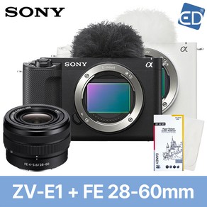 [소니정품] ZV-E1+FE 28-60mm F4-5.6 KIT+액정필름+포켓융/ED, 01 ZV-E1/FE 28-60mm KIT-블랙