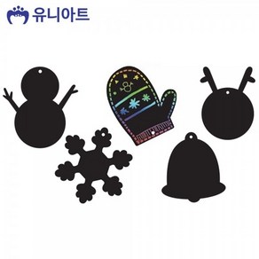 (1+1+1)3개세트유니아트(종이스크래치) 1800 모양종이 (겨울), 상세페이지 참조