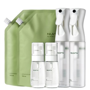 누븐 섬유탈취제 항균 룸스프레이 탈취 본품300ml*2 + 휴대용70ml*2 + 리필용950ml*2, 1개