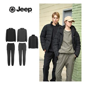 [지프] [최초가 129 000원] JEEP 남성 24FW 패딩 자켓 + 우븐 셋업 3종