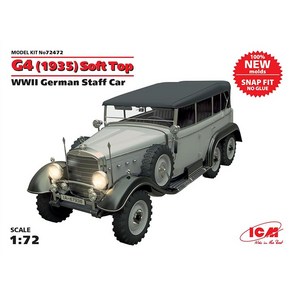 BICM72472 172 G4 1935 prod. Soft Top WWII German Staff Car snap kit