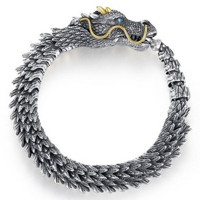 Exaggeated Dagon Bacelet Jewely Gifts fo Men Dagon Link Chain Wistband