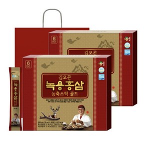 [김오곤] 녹용홍삼농축스틱골드 30포 x 2박스, 300ml, 2개