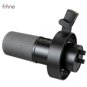 유튜브마이크 방송마이크 FIFINE USB XLR 다이나믹 마이크 쇼크 마운트 터치 음소거 헤드폰 잭 볼륨 컨트롤 PC 또는 사운드 카드 녹음용K688, 1) Black