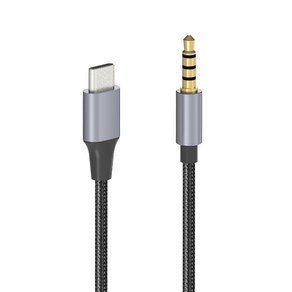 USB C ~ 3.5mm AUX 케이블 소음 감소 디지털 칩 AUX 케이블 연결 와이어 태블릿용 넓은 호환성, 4 pole 50CM, 1개