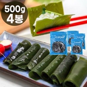 국내산 청정 완도 염장 쌈 다시마 신선한 바다의맛 자연식품 500g 4봉, 4개