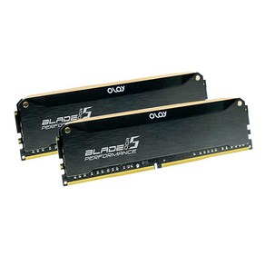 OLOy DDR5 RAM 32GB (2x16GB) 블랙 헤어라인 블레이드 RGB 6000 MHz CL32 1.35V 게이밍 UDIMM (MD5U1660320BRKDE)., Black Hailine_5600 MHz (C40), 2개