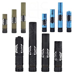 데드에어 샌드맨 소음기 2세대 set 메탈 금속 14mm 역나사 서바이벌 파츠 블루캔 롱 숏 소음기 레플리카, 샌드맨L 230mm 블루, 1개