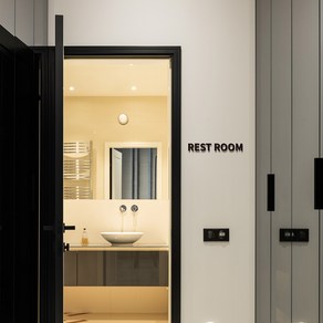 심플릭 REST ROOM 화장실 안내판 표지판 도어사인