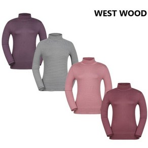 웨스트우드 WESTWOOD 보온이 우수한 여성 겨울 잔스트라이프 터틀넥 티셔츠 WM4WTTRQ 410