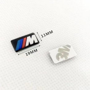 BMW M 호환 배지 스티어링 휠 허브 스티커 에폭시 송진 자동차 인테리어 장식 데칼 BMW M 호환 G20 G30 G07 G05 G32 G15 G16 G01 G02, [01] 19x11mm, [02] 4Pcs