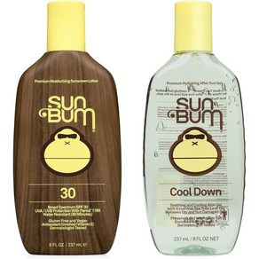 Sun Bum 오리지날 선스크린 로션 SPF30 & 쿨 다운 수분 Afte Sun 젤 237ml, 1세트