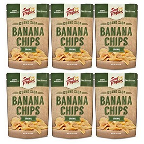 Sun Tropics Island Saba Banana Chips Original 3. Sun Tropics Island Saba 바나나 칩 오리지널 3.5온스 6개입