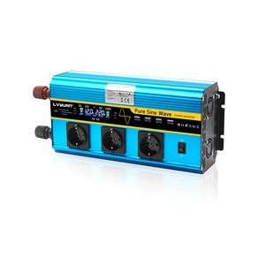 녹원 한국형 콘센트 순수정현파 차량용 인버터 12V & 24V 지속출력 3000W 최대출력 6000W, 6000W 12V 3콘센트, 1개