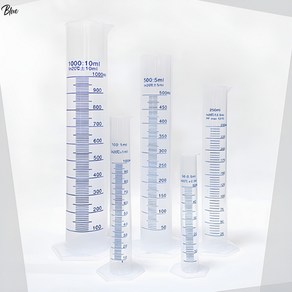 실험기구 과학 눈금 메스 실린더 플라스틱 실험관 1000mL, 1개