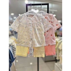 아가방[동아쇼핑점] 빠른선택 #여름유아 무형광내의 #시원한 여름나기 유아여자아기 7부내의# 실내복 일상복 딸기나염 아이스크림나염 / 달콤 아리나7부내의 2종중택