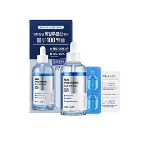 [속건조해결] 웰라쥬 리얼 히알루로닉 블루 100 앰플 100ml 기획 (+원데이키트2ea), 1개
