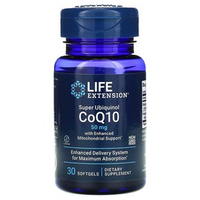 Life Extension Supe Ubiquinol CoQ10 with Enhanced Mitochondial Suppot 50 mg 30 Softgels, 30개, 30정