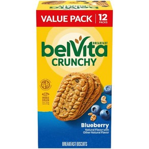 BelVita 벨비타 크런치 아침대용 비스킷 블루베리 4개 12팩, 12개