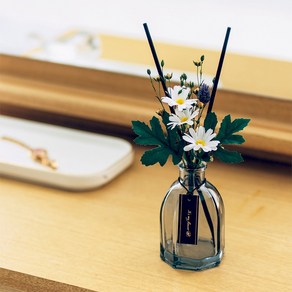 데이지 플라워 꽃 인테리어 디퓨저 생일 집들이 선물 500ml 대용량 실내방향제, 이슬꽃, 1개