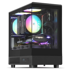 2025년 1월 검증완료 2024년 총결산 추천PC 5600 RTX 4060 게이밍 본체 조립 컴퓨터 GY108, Fee DOS, 512GB, 16GB, 블랙