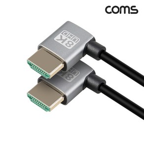 Coms HDMI 케이블 1M 8K4K 60Hz UHD 좌측 꺾임 IH830