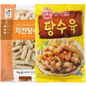 오뚜기 탕수육 1kg+사조 치킨탕수육 1kg, 2개, 1kg