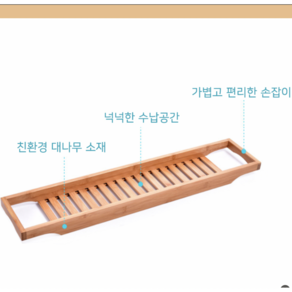 로에드 천연 대나무 반신욕 욕조 트레이 원목 거치대, 1개, 욕조트레이 (기본형)