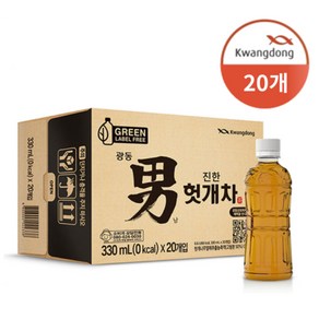 라벨없음 광동제약 진한 헛개차 330ml 20EA, 330ml x 20개, 0.33L