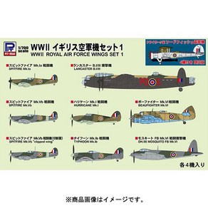 PIT-ROAD 피트로드 S32SI WWI 영국 공군기 세트 1 스페셜 영국 해군 뇌격기 소드피시 4대 포함 [1/700 스케일 프라모델], 단일, 1개