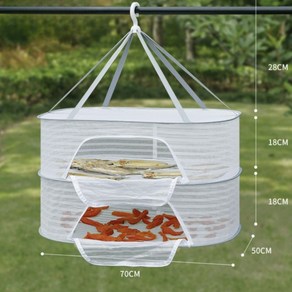 M제이몰 접이식 식품 건조망 생선 건조 야채 그물 건조대, 50x70 2단, 1개