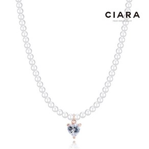 CIARA 14K Feaa 하트스톤 진주체인 목걸이(GoldPlated)