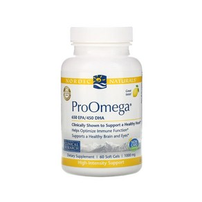 노르딕내츄럴스 프로오메가 레몬 1 280mg 소프트젤 60개입 ProOmega