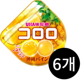 UHA 일본 코로로 젤리 파인애플맛 40g 6봉지