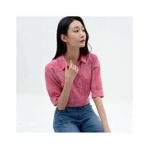 지센 린넨코든 블록 체크 셔츠 LCWSN536_PKIlK984572