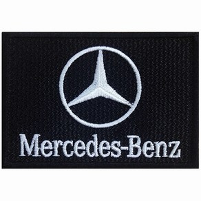 와펜 D733 - Benz 사각 로고 블랙 마크 패치 와펜