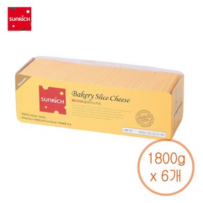 썬리취 베이커리 슬라이스치즈 100매, 1800g, 6개