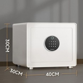 U&U 가정용 소형 금고 내화 지문인식 디지털 금전함 귀중품 현금 스마트 미니 사무용, 30cm, 화이트