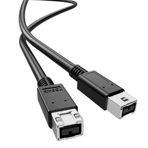 LUKFOCAB FieWie 800 IEEE 1394b 9핀 - 케이블 (M/M) 수 코드 3중 차폐 0.6m(2피트) PC 디지털 카메라 맥북 프로 맥 미니 오디오, 1개