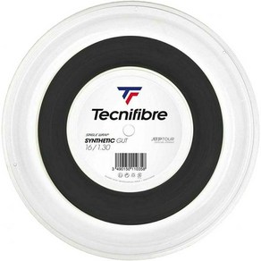 Tecnifibe TECNIFIBR - 테니스 스트링 롤 200m 합성굿, 1.30mm / 200m 해외직구, Black, 1개