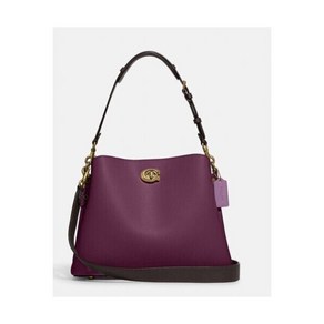 Coach Willow C2590 Deep Bey Shoulde Bag Coloblock puple bucket Lage